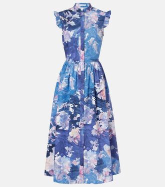 Erdem Flared floral midi dress
