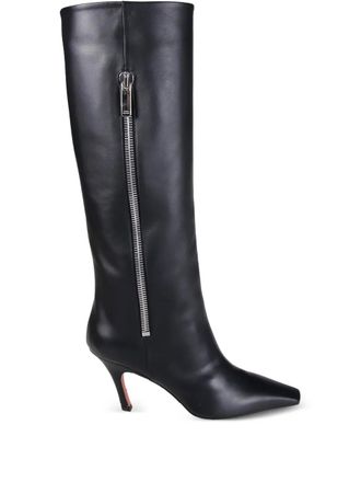 Amina Muaddi Mona zip boots - Black