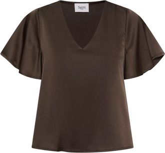 Saint Tropez Blouses & Hemden - Dames - Blouses & Shirts - Bruin - Maat: M