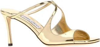 Jimmy Choo London Womens Mule Gold Leather Sandal