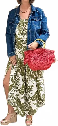 Q2 Skinny Western Denim Jacket In Mid Wash
