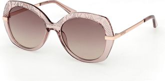 Guess GU00215 57F Womens Sunglasses Brown Size 55