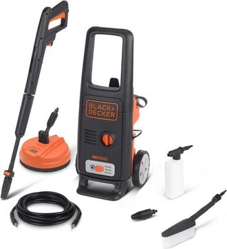 OEM Hidrolimpiadora Black+decker Bxpw1600pe (1600 W, Presi&oacute;n 125 Bares, Caudal 420 L/h) Con Patio Cleaner Y Cepillo Fijo