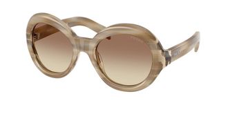 Prada PR D08SU 25P21C Womens Sunglasses Brown Size 53