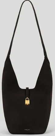 DeMellier The Siena Crossbody in Dark Chocolate Suede Leather Crossbody bag