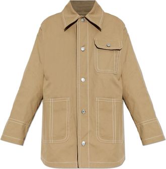 Ami Jas met Zakken - Dames - Zomerjassen - Beige - S - Katoen - Jassen