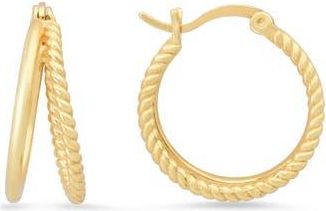 Queen Jewels Twisted Rope Hoop Earrings in Gold at Nordstrom Rack