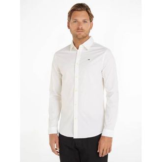 Tommy Jeans slim fit overhemd classic white