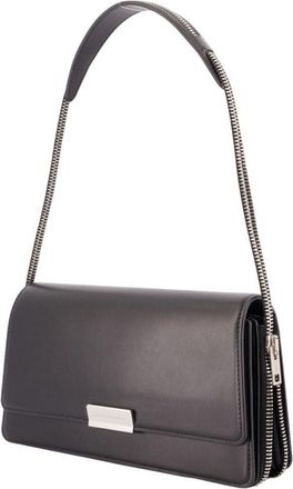 Alexander Wang Womens Siren Medium Flap Shoulder Bag Black Cowhide