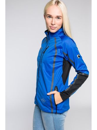 Deproc Softshelljacke DEPROC ACTIVE THORSBY Women Midlayer, Damen, Gr. 48 (XL), blau, 96% Polyester; 4% Elastan, mit Daumenl&ouml;chern,mit Gummizug, Jacken Softs