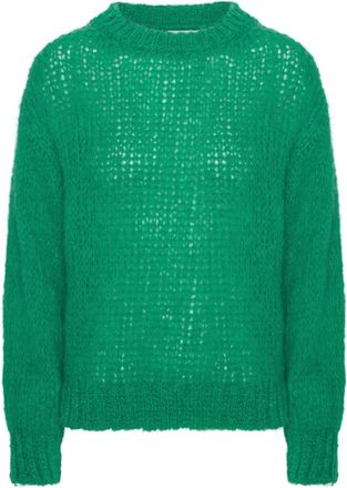Americandreams Leonnie Alpaca Pullover - Dames - Ronde hals truien - Groen - S - Wol - Truien & Vesten