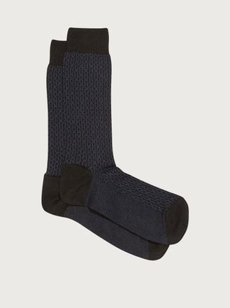 Ferragamo Men Medium Gancini sock Black