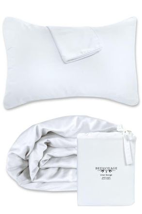 BedVoyage Cooling 100% Viscose Duvet Cover Set - Soft, Breathable Sleep in White at Nordstrom, Size Full