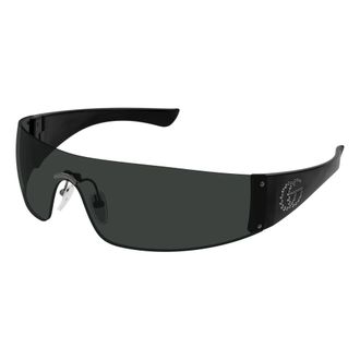 Gucci Accessoires, unisex, Zwart, ONE Size, Zonnebril met Kristaldecoratie