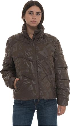 Emporio Armani Short Harrington Jacket - Dames - Winterjassen - Bruin - S - Polyester - Jassen