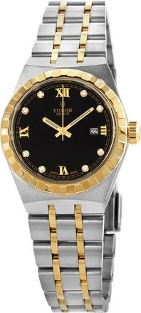 Tudor Royal Automatic Diamond Black Dial 28 mm Ladies Watch M28303-0005