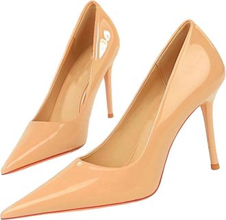 Generic Womens Glossy Leather High Heel Pumps Wedding Bridal Classic Dress Prom Shoes