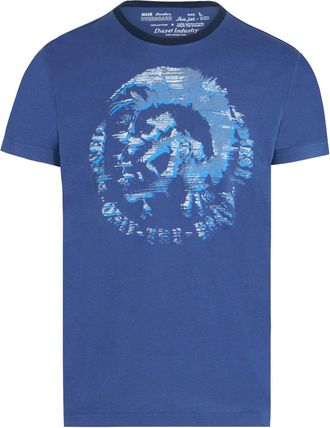 Diesel Printed Brave T-Shirt Size: M, colour: BLUE