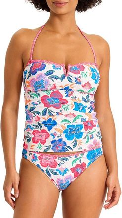 Tommy Bahama Tropi Flora Bandini Tankini Top in White at Nordstrom, Size X-Large