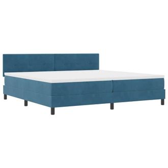 vidaXL Cama Tipo Box Spring Azul Oscuro 200 X 200 Cm Terciopelo Vidaxl