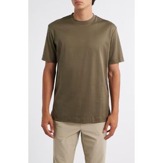 Aur&eacute;lien AUR1 Solid Cotton T-Shirt in Olive at Nordstrom Rack, Size Xx-Large