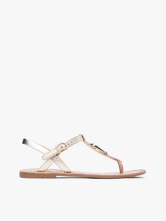 Tommy Hilfiger Metallic Leather Toe Post Flat Sandals