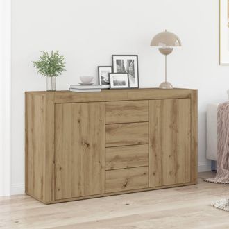 Berkfield Home Sideboard Artisan oak Engineered wood 120 x 36 x 69 cm in Brown