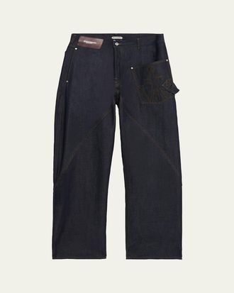 J.W.Anderson Mens Twisted Workwear Denim Jeans