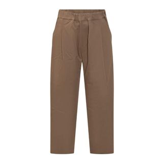 A Paper Kid Wide Trousers, male, Brown, Size: M Popeline Pants