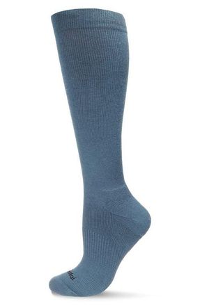 MeMoi Gender Inclusive Performance Compression Socks in Blue Denim at Nordstrom, Size 10-13