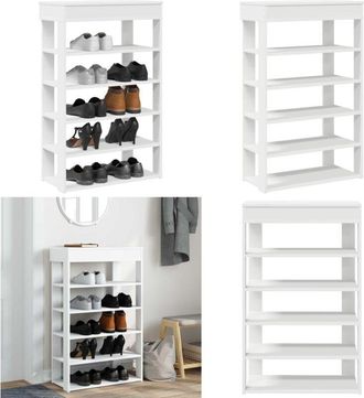 vidaXL Scarpiera Bianca 60x30x98 cm in Legno Multistrato - Scarpiera da ingresso - Scarpiera per scarpe