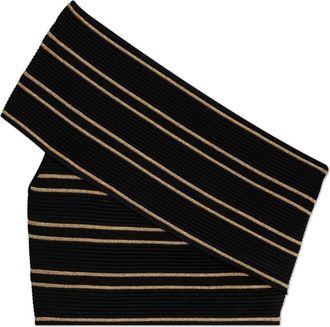 Balmain Top met lurex draad - Dames - Tops zonder mouwen - Zwart - S - Leer - Tops