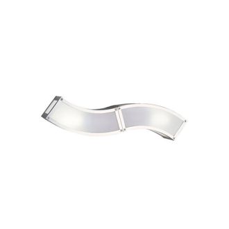 Netlighting Duna E27 Flush Wall Lamp 2 Light E27 Polished Chrome White Acrylic in Grey