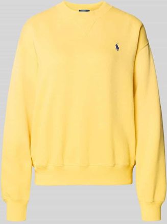 Polo Ralph Lauren Sweatshirt mit Label-Stitching in GELB, Größe XXL