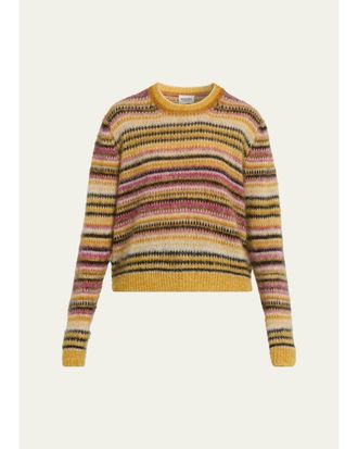 Isabel Marant Morine Striped Mohair-Blend Sweater