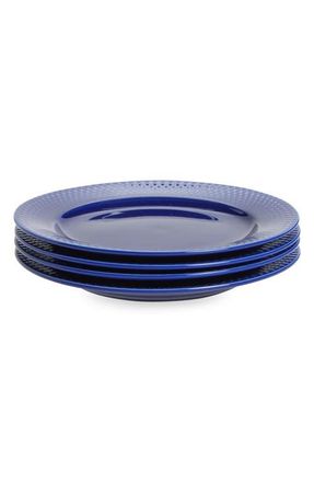 Lyngby Porcel&aelig;n Rhombe Color Set of 4 Lunch Plates in Dark Blue at Nordstrom