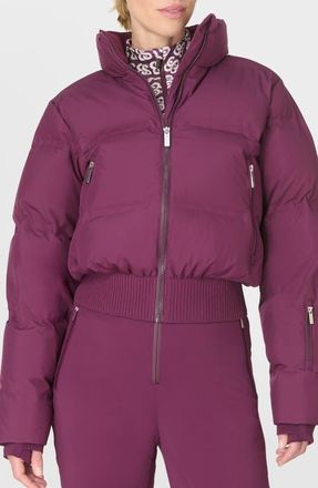 Sweaty Betty Crop Waterproof Ski Jacket in Plum Purple at Nordstrom, Size X-Large