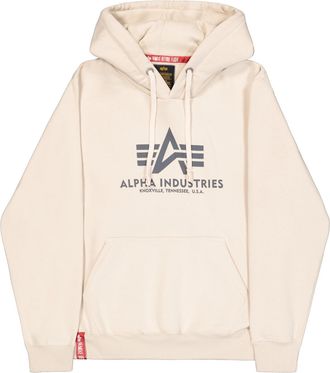 Alpha Industries Hoodie ALPHA INDUSTRIES Basic Hoodie BL, Herren, Gr. XS, weiss (jet stream wei&szlig;), Obermaterial: 80% Baumwolle, 20% Polyester, regular fit, Sweatshirts