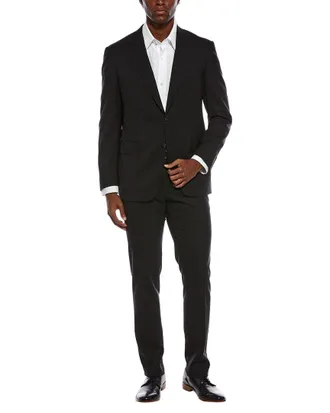 Canali 2pc Wool-Blend Suit with Flat Front Pant