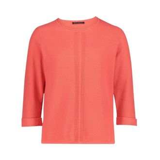 Betty Barclay Trui met ronde hals - Dames - Truien - Oranje - Maat: L