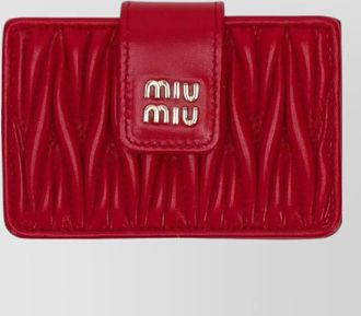 Miu Miu matelass&eacute; leather cardholder