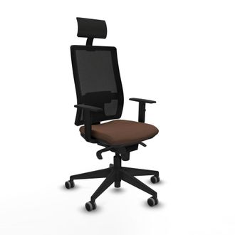 Piqueras y Crespo Silla De Oficina Con Cabecero Piqueras Y Crespo 1d066g1 Marr&oacute;n Oscuro