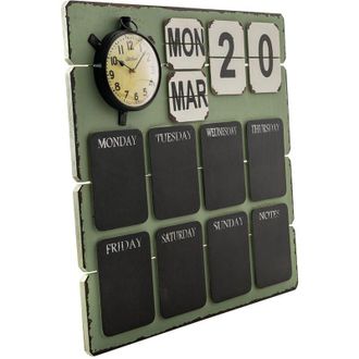 Wanderlust Deco Wanderlust Deco - Tabla Calendario Verde 70x70x7