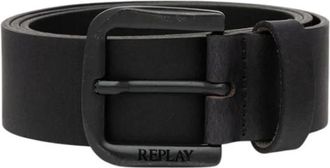 Replay Stijlvolle Riem - Heren - Riemen - Zwart - 100 CM - Leer - Accessoires