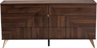 Baxton Studio Dnu Unprofit Baxton Studio Graceland Mid-Century Modern Transitional 6-Drawer