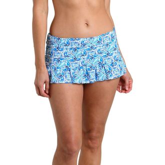 La Blanca Coasta Azul Skirted Bikini Bottoms in Blue at Nordstrom, Size 12