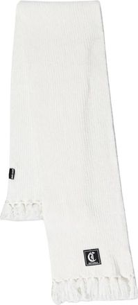 Just Cavalli Logo-patch Sjaal - Dames - Wintersjaals - Beige - ONE Size - Wol - Accessoires