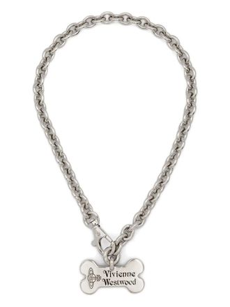Vivienne Westwood Collana con pendente Bone - Argento