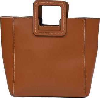 Staud Staud Shirley Tote Bag in Brown Leather