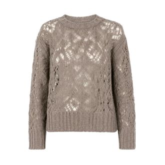 Max Mara Jersey de cuello redondo - Knitwear - Mujer - Gris - L